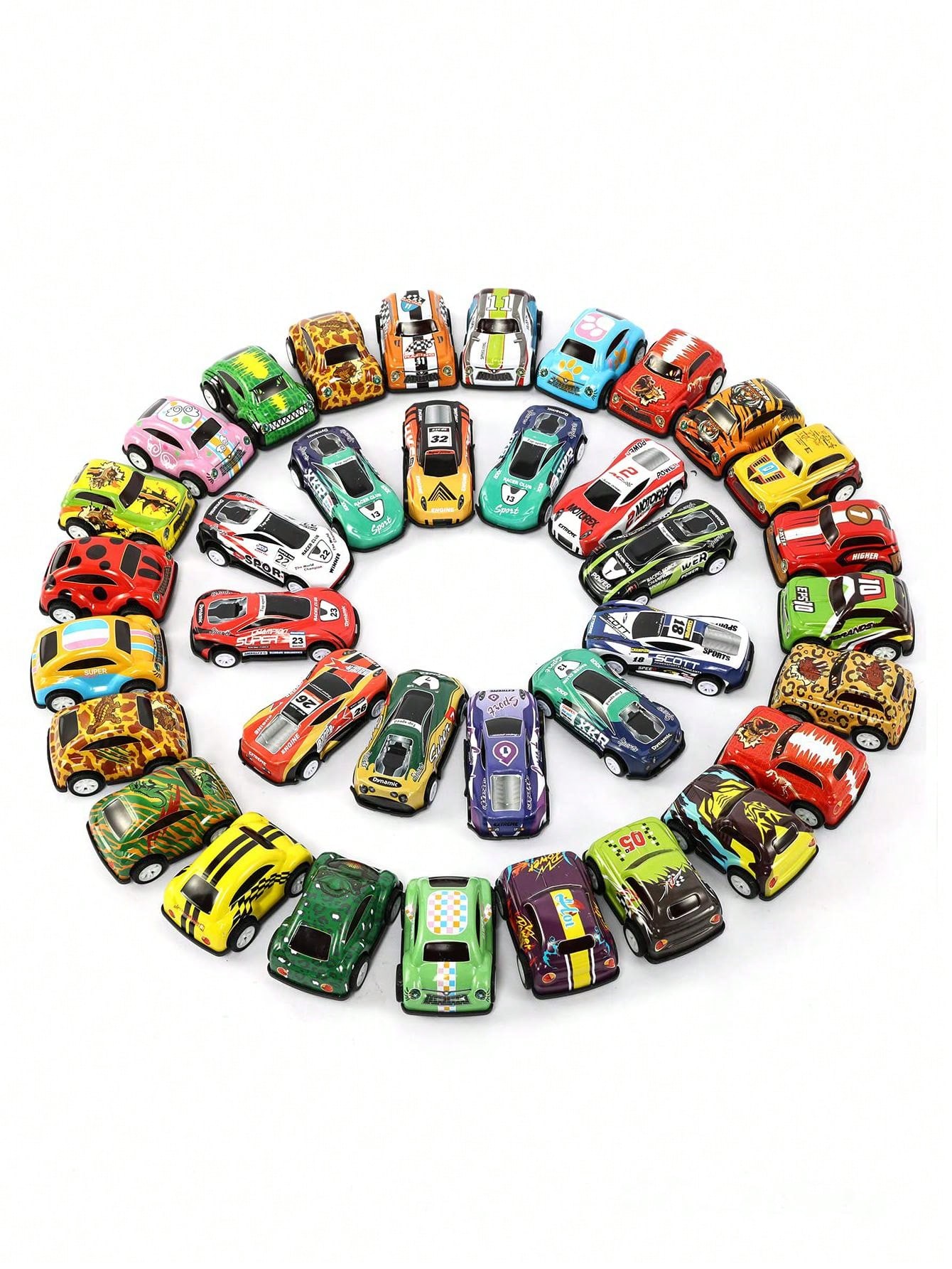36pcs Friction Powered Mini Toy Cars & Fun Assorted Race Car Set