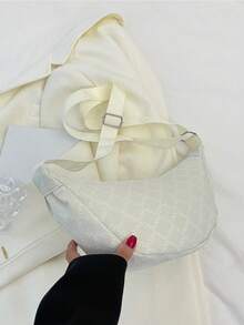 Túi Crossbody Nữ Hình học - Màu be - Xem 5