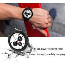 1 件時尚防摔 TPU 智慧型手機殼相容於三星 Galaxy Watch 6 經典 46 毫米/42 毫米 TPU 電鍍蓋全方位保險桿螢幕保護膜 Galaxy Watch 4 44 毫米 40 毫米，智慧型手機殼配件 - 黑色 - 查看 5
