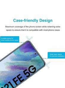 1-5 chiếc Kính cường lực Tương thích với Samsung Thiên hà S21FE 5G s20fe A54 A53 A52 A73 Màn Sự bảo vệ Tương thích với Samsung A14 A34 A23 A72 A33 5G Ly - gói 2 mảnh - Xem 4