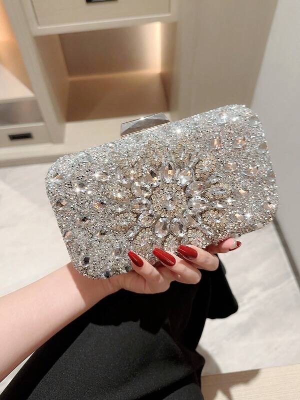 Geantă de seară pentru femei Moonlit EveBag Rhinestone Decor