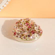 1 件心形水鑽鑲嵌鏤空戒指盒小首飾盒適合結婚禮物或展示 - 愛心首飾盒 - 查看 7