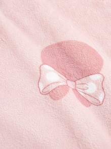 2 cái/bộ Của phụ nữ Lông cừu san hô Đồ ngủ , Mùa Thu /đông Dày lên Hoạt hình Trang phục mặc nhà Có thể Ngoài - Hồng - Xem 7