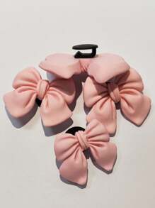 8 件可爱简约蝴蝶结装饰各式粉色、紫色、红色鞋夹适用于凉鞋、拖鞋（不含鞋子） - 粉色 - 查看 4