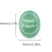 1pc Healing Crystal Oval Thumb Worry Stone Pocket Palm Gemstones For Anxiety Therapy Geometry Chakra Reiki Balancing E With Healing & Calming Effects - High Energy Satin Spar Love Palm Stone Used For Cleansing And Protection - Multicolor - View 2