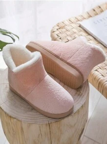 Women's Winter Snow Boots Thick Warm High-Top Thermal Lined Platform Shoes For Couples, Christmas Gift For Family, Girlfriend, And Boyfriend - Pink - View 2