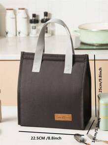 1 件大号绿色牛津布隔热手提袋，适用于旅行、野餐、露营、远足、工作和学校午餐储存学校收纳袋教师收纳袋教室袋教室收纳袋午餐袋女士午餐盒袋女士学校用品配件返校用品袋学校配件学校用品 - 黑色 - 查看 2