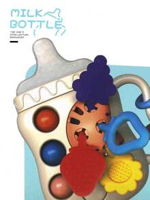 flykirin 嬰兒玩具。牛奶戰玩具,激發智力,安撫寶寶,讓寶寶活動手指,開發智力,可高溫消毒。搖晃時會發出清脆聲響。 - 彩色 - 查看 3