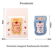 5 Piezas Marcadores Magnéticos De Dibujos Animados Al Azar Con Diseño De Lindo Conejo Y Oso Para Uso Diario - Multicolor - Ver 9