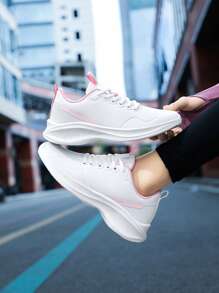 1 Pair Women's Sports Shoes - White - View 1