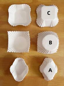 100pcs Plain Cupcake Paper Cup - White - View 10
