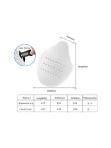 1 Pair Unisex Minimalist White Shoe Shields, Wrinkle Protection Sports Shoe Toe Protectors For Men & Women - White - View 5
