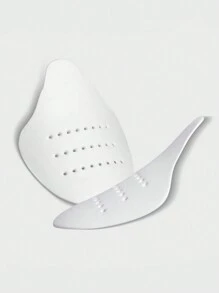 1 對男女通用白色防皺鞋罩,經典腳趾盒支撐器適合男士和女士 - 白色 - 查看 6