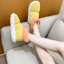 女用雪靴 2023 全新冬季防水保暖加厚防滑時尚運動鞋休閒戶外造型 - 黃色 - 查看 2