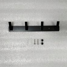 4鉤黑色方形鋁合金掛壁式懸掛掛鉤收納適用於臥室,浴室,廚房,毛巾,衣服,包,