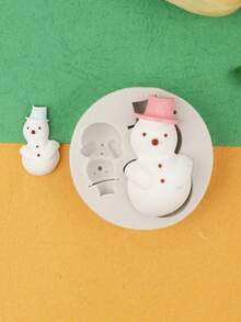 雪人帽子矽膠模具,用於製作翻糖,巧克力,diy手工黏土石膏裝飾飾品 - 灰色 - 查看 4