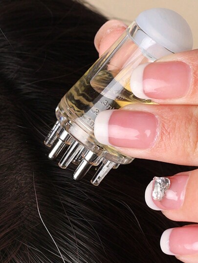 1 pieza Peine de masaje con bola rodante, peine de masaje del cuero cabelludo, cabello, herramientas para el cabello, cuidado del cabello, escuela, vuelta al colegio, viaje, artículos esenciales de viaje, artículos esenciales del hogar, spa, herramienta de masaje, masaje, masajeador, spa