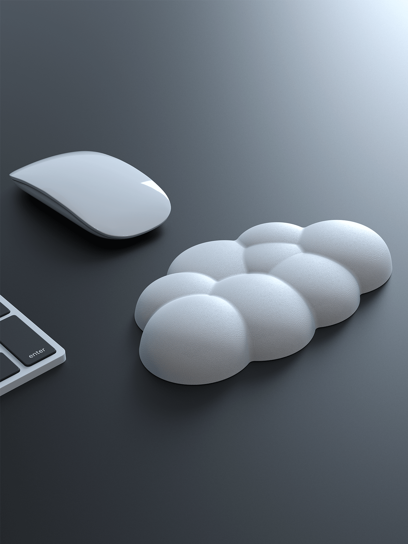 Cloud Shaped Wrist Rest Pad, Soft Pu Memory Foam Wrist Support