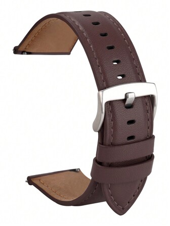 Quick Release Soft Leather Watch Band Strap In Black, Brown, Coffee Color, Compatible With Huawei WATCH 4 Pro New Smartwatch, 22mm 20mm