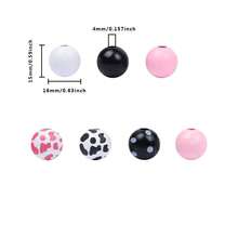 10入組有趣的牛主題手工diy珠子和流蘇配件套裝,附帶木珠和細繩 - 軍綠色 - 查看 2