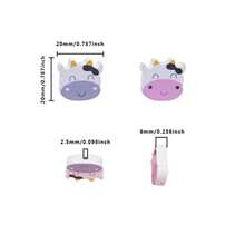 10入組有趣的牛主題手工diy珠子和流蘇配件套裝,附帶木珠和細繩 - 軍綠色 - 查看 3