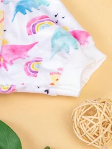 1pc Cartoon Print Dog Pajamas Clothes for Small & Medium Dogs - Multicolor - View 4