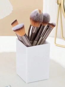 Makeup Brush Storage Organizer, 1pc Multifunctional Makeup Brushes Dryer Large Capacity Organizer Holder Stand, Tray Support Display Suitable For Vanity, Bathroom Countertops, Cabinets To Hold Eye/Lip Pencils, Lip Gloss, Liners, Lipstick, Concealers, Room, Home, Bedroom, Bathroom, House, Pink Room, Living Travel Stuff, Gift Bag, Gifts For Mom, Dad, Men, Friends - White - View 3
