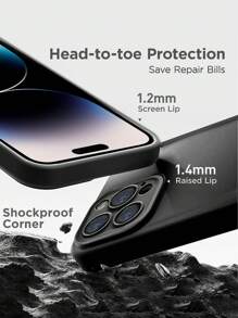 1 片钢化手机屏幕防偷窥保护膜和 1 个细孔防摔硅胶保护壳兼容 Apple 2 合 1 适用于 iPhone11/11Pro/11Promax/13/13Promax/14Pro/14Promax/15/15Pro /15plus/15Promax/16/16promax - 黑色 - 查看 3