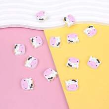 10入組有趣的牛主題手工diy珠子和流蘇配件套裝,附帶木珠和細繩 - 軍綠色 - 查看 10