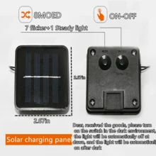 戶外太陽能燈串,8 種照明模式,led,非常適合聖誕節、露營、帳篷、花園、防水 - 彩色 - 查看 8