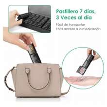 Weekly Pill Box Organizer 3 Shots Portable Medications - 黑色 - 查看 7