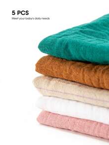 5隨機嬰兒毛巾 - 彩色 - 查看 5