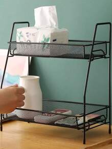 2 Tier Kitchen Bathroom Organizer Shelf - Multicolor - View 6