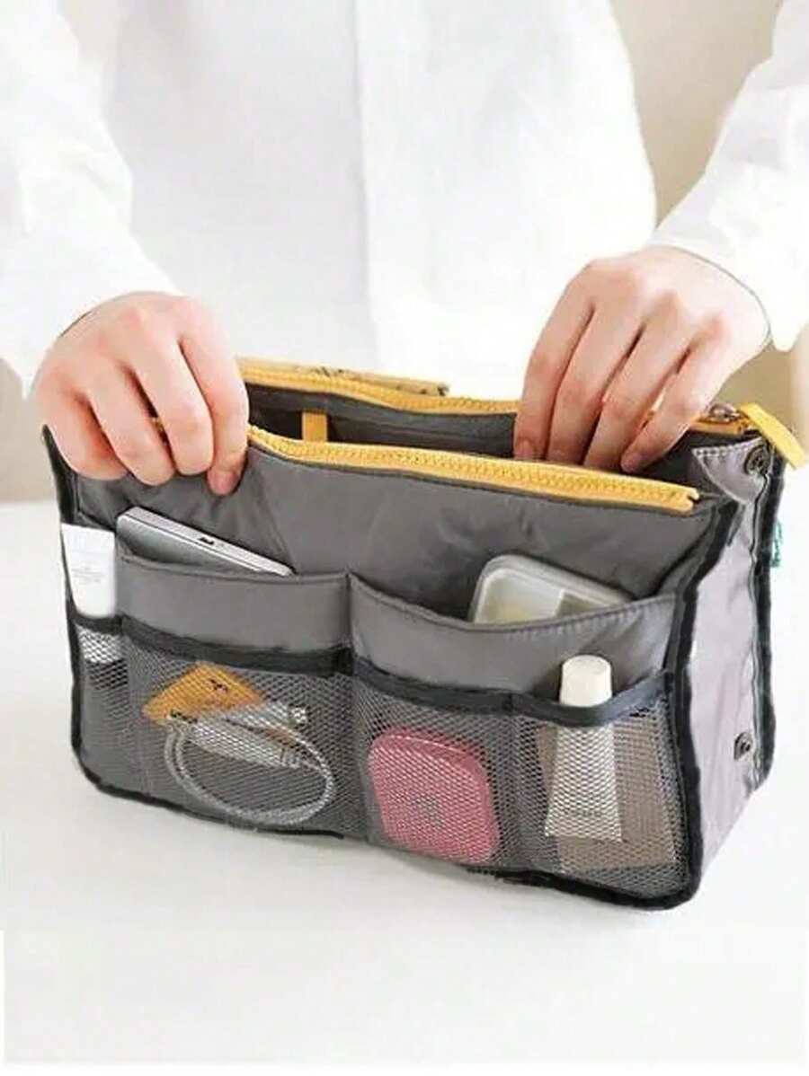 Small Size Portable Purse Insert Storage Bag Versatile Travel Organizer