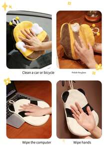 1條柔軟吸水熊貓/蜜蜂毛巾 - 彩色 - 查看 4