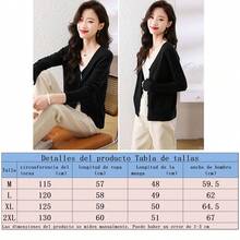 Suéter ligero para mujer, cárdigan de manga larga, camiseta sin mangas corta asimétrica de estilo informal de otoño para mujer - Azul - Ver 3