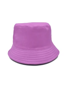Sombrero pescador bucket hat doble vista - Morado - Ver 3