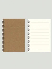 1 Cuaderno De Notas, Bloc De Notas Con Alambre Y Diario, 35 Páginas - Beis - Ver 5