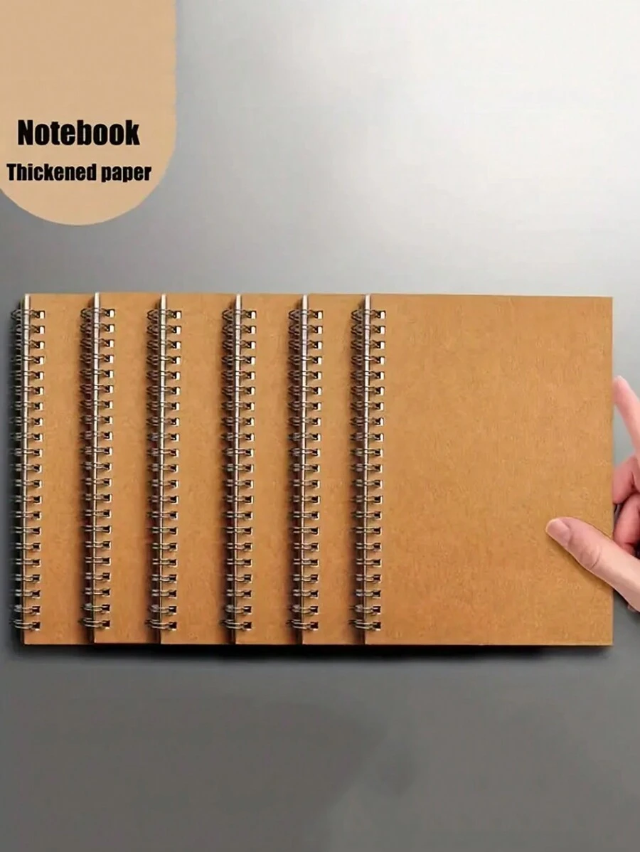 1 Cuaderno De Notas, Bloc De Notas Con Alambre Y Diario, 35 Páginas - Beis - Ver 1