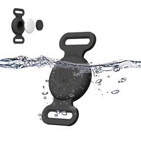 Waterproof Airtag Dog Collar Holder, Silicone Waterproof Protective Airtag Case for Pet Collar