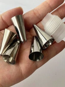 100pcs + Flower Mouth Thickened Plastic Disposable Cake Cream Piping Bags Set For Baking Decorations - Clear - View 8