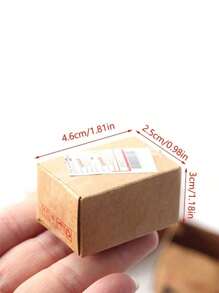 5 件/套微型紙板裝運盒 1:12 娃娃屋配件,適合娃娃屋裝飾、家具、派對禮品、聖誕禮物、驚喜小禮物