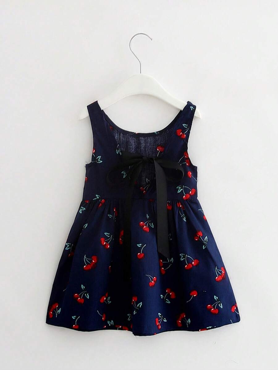 少女櫻桃印花連衣裙 - 彩色 - 查看 1