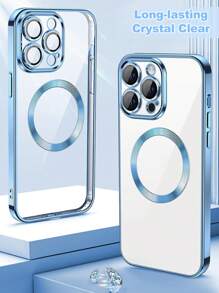 1 pièce Coque de téléphone magnétique électrolytique complètement enveloppée avec miroir, compatible avec iPhone 11, 15 Pro Max, 14 Pro Max