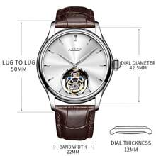 SEAKOSS 陀飞轮手表男士原装机械腕表蓝宝石手动上链机芯男士手表 - 白色 - 查看 2