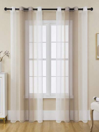 ستارة أومبير بفتحات، ستارة شفافة ديكور وشاح لغرفة المعيشة وغرفة النوم