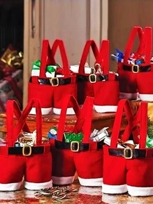1 件裝,聖誕糖果禮品袋,場景裝飾,節日配飾,生日派對用品,房間裝飾,聖誕禮物,家居裝飾 - 紅色 - 查看 1