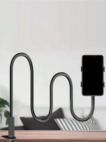 1pc 80cm Rotatable Desktop/bedside Phone Stand With Base - Black - View 2