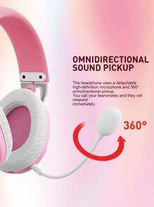 HAVIT Fuxi-H1 防噪 24ms 低延迟粉色无线三模式游戏耳机，具有长电池寿命和全向麦克风 - 粉色 - 查看 8