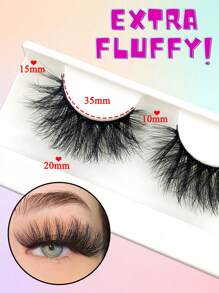 False Eyelashes 3 Pairs Fluffy Volumized Eyelashes Lashes Dramatic Look 3D Wispy Faux Mink Lashes Strip Lashes, Lashes, Eyelashes, Fake Lashes